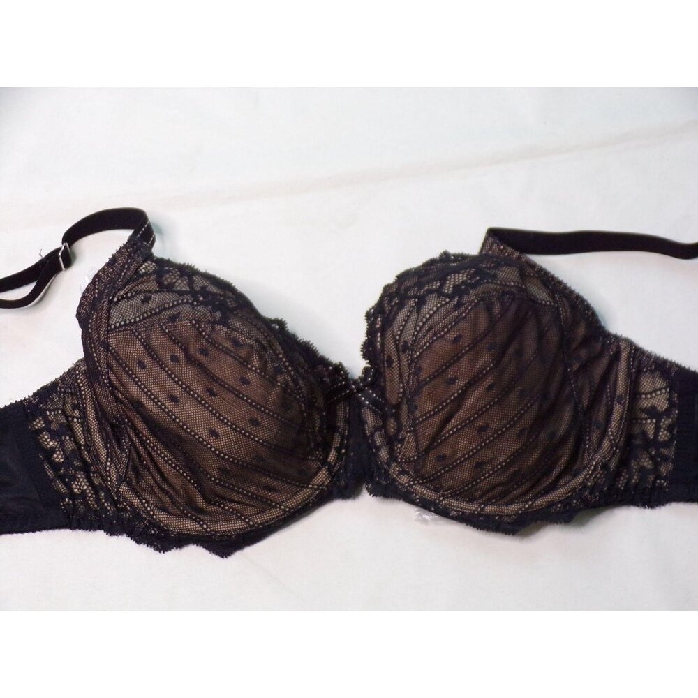 🆕CHANTELLE Rive Gauche Full Non-Padded Underwire Bra 34DDDD Black #3281 - Picture 12 of 15